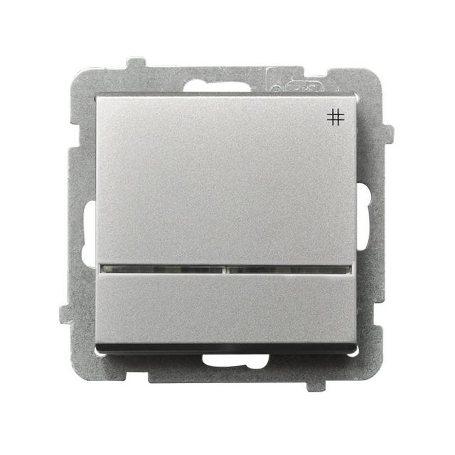 SONATA Łącznik krzyżowy z podświetleniem niebieskim - kolor srebro mat