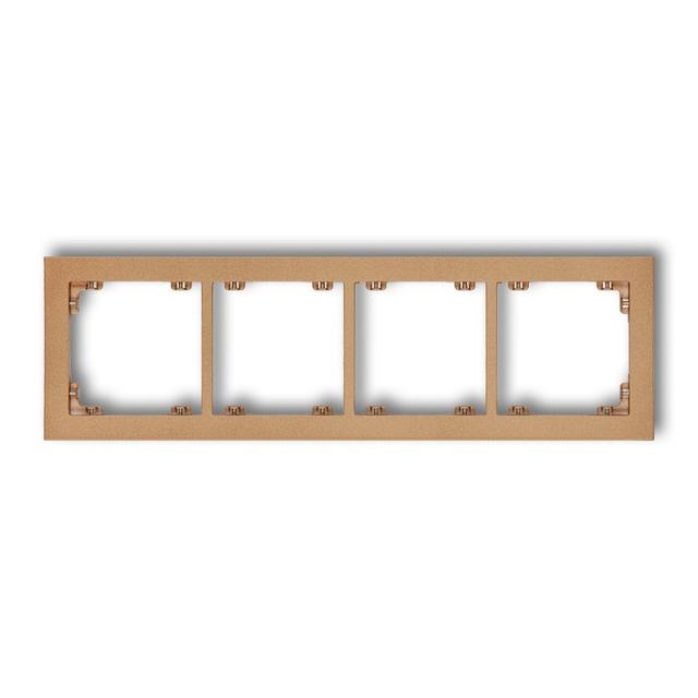 DECO Ramka uniwersalna poczwórna z tworzywa złoty metalik