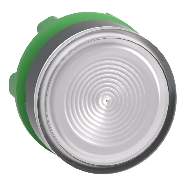 Harmony XB5 Przycisk płaski biały z samopowrotem LED plastikowy karbowana bez oznaczenia  ZB5AW313S Schneider
