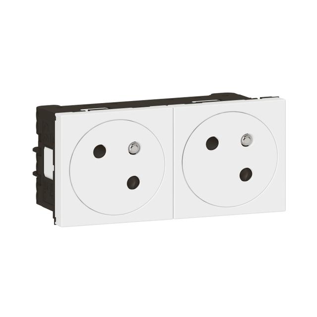 Mosaic Gn 2x2P+Z Podłącz Przez Zaciski Automatyczne-4 Moduły Białe 16A-250V 278164L LEGRAND