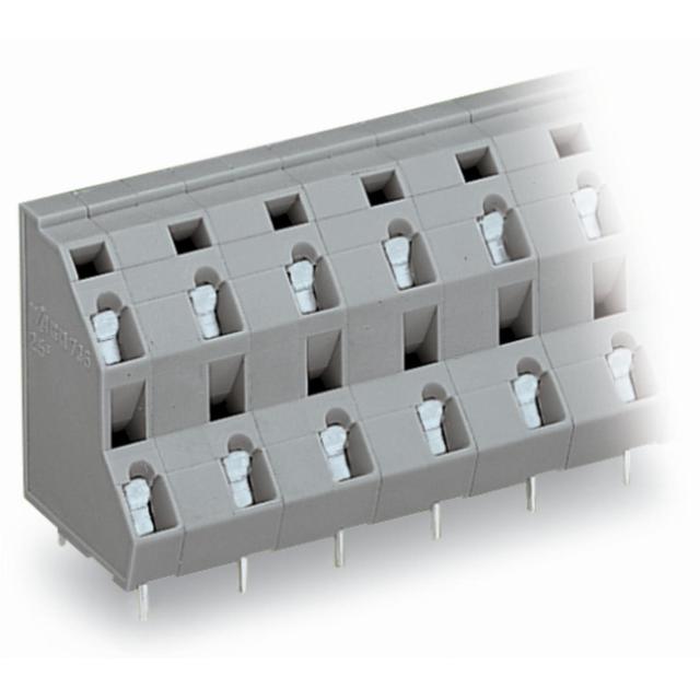 2-piętrowa listwa do pł. drukowanych 3-bieg. szara raster 10 mm