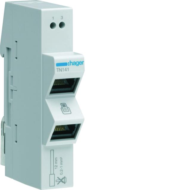 1x2 rozdzielacz sygnału telefonicznego analogowego TN141 HAGER