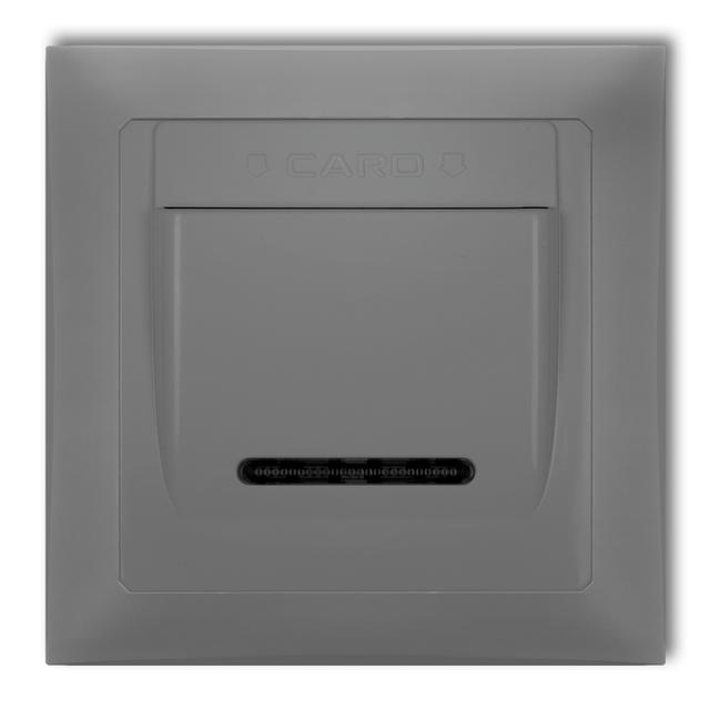 DECO Łącznik hotelowy z ramką uniwersalną pojedynczą z tworzywa DECO Soft szary mat