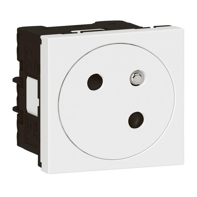MOSAIC GN 2P+Z UKOŚNE POD KĄTEM 45 PODŁĄCZ PRZEZ ZAC AUTOMAT-2 MOD ALU 16A-250V, Legrand