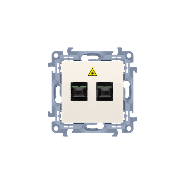 Simon 10 Gniazdo światłowodowe / optyczne podwójne SC/APC krem CGS2.01/41 KONTAKT