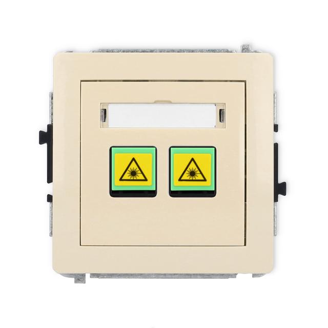 DECO Mechanizm gniazda światłowodowego/optycznego podwójnego beżowy