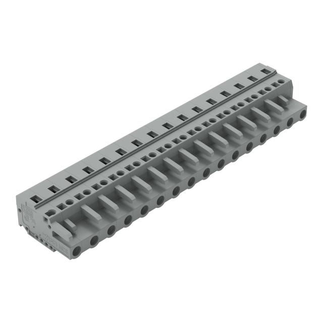 MCS-MIDI Classic gniazdo 16-bieg. szare raster 7,5 mm /10szt./ WAGO