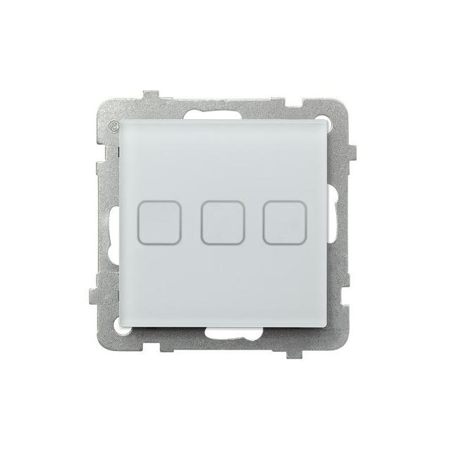 SONATA TOUCH Łącznik dotykowy potrójny z podświetleniem BIAŁE SZKŁO SZRON