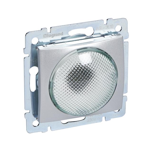 VALENA SYGNALIZATOR - KLOSZ TRANSPARENTNY ALUMINIUM, Legrand