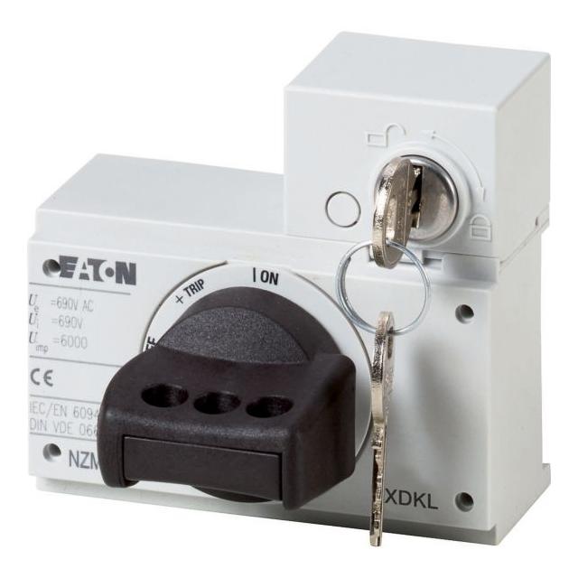 NZM1-XDKL Rękojeść obrotowa NZM1 czarno-szara z zamkiem i kluczykiem 172536 EATON