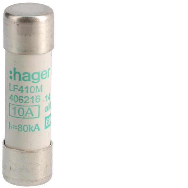 Wkładka bezpiecznikowa cylindryczna CH-14 14x51mm aM 10A 500VAC LF410M HAGER