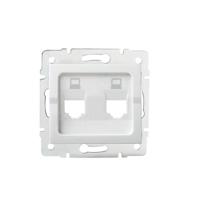 LOGI 02-1419-002 bi Adapter gniazda 2xRJ45 LOGI 02-1419-002 bi kolor biały KANLUX