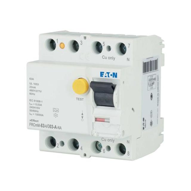 FRCMM-63/4/003-A-NA Wyłącznik różnicowoprądowy 10kA 63A 4P 30mA typ A 167103 EATON
