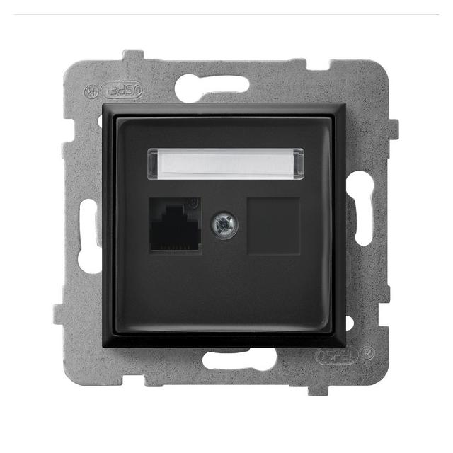 ARIA Gniazdo komputerowe pojedyncze, kat. 5e MMC - kolor czarny metalik