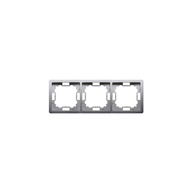Simon Basic Standard Ramka 3-krotna – uniwersalna poziom i pion stal inox BMR3/21 KONTAKT
