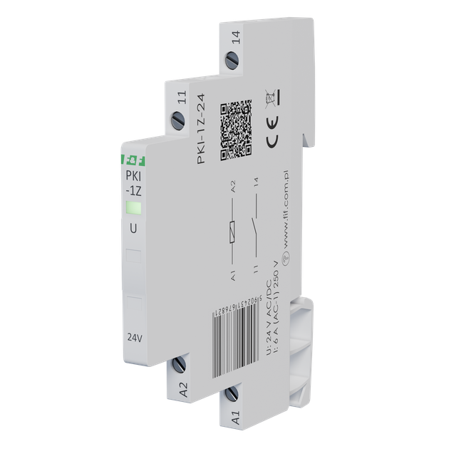 Przekaźnik interfejsowy styk zwierny 24 V AC/DC 1/3S TH-35 PKI-1Z-24V F&F