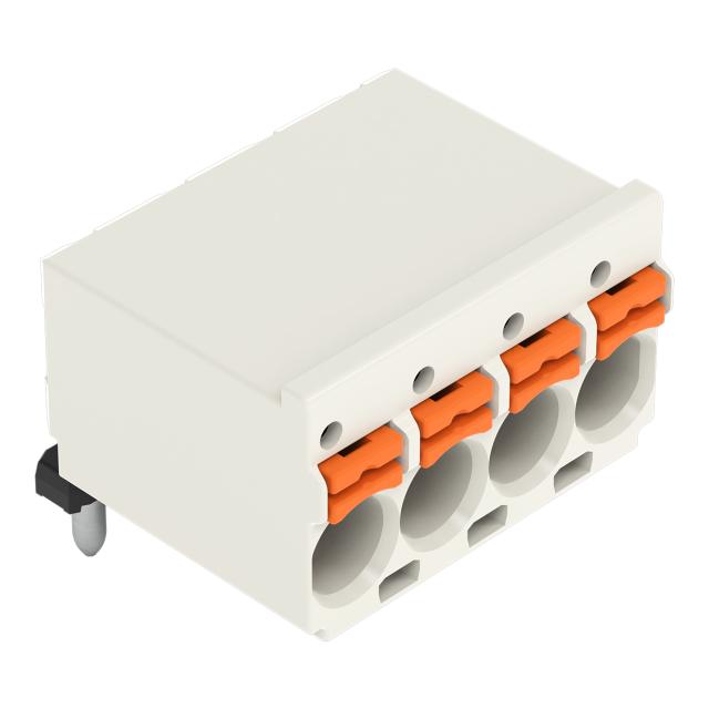 picoMAXeCOM gniazdo r. 5mm 4-bieg. z kątowymi pinami lut. bez płytki /200szt./ WAGO