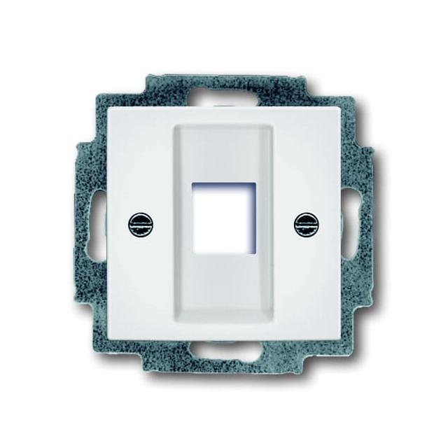 BASIC55 Pokrywa z pierścieniem nośnym Do 1 złącza Modular Jack biały alpejski