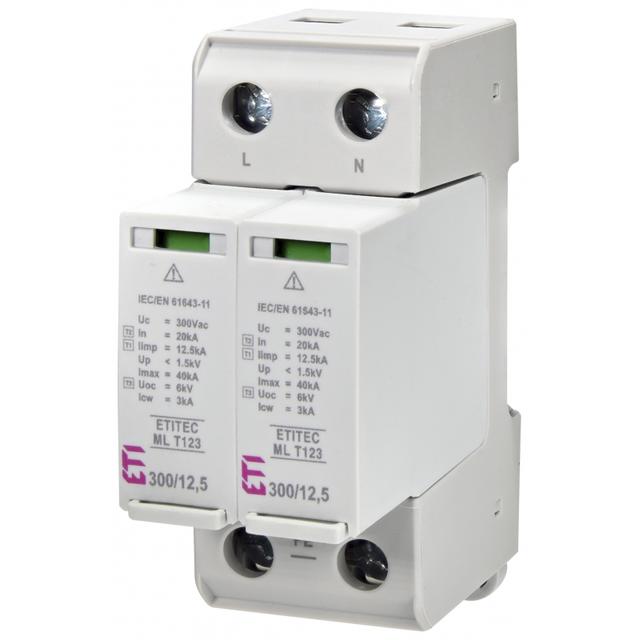 Ogranicznik przepięć T1+T2+T3 (B+C+D) TEC ML T123 300/12,5 2+0 002440663 ETI