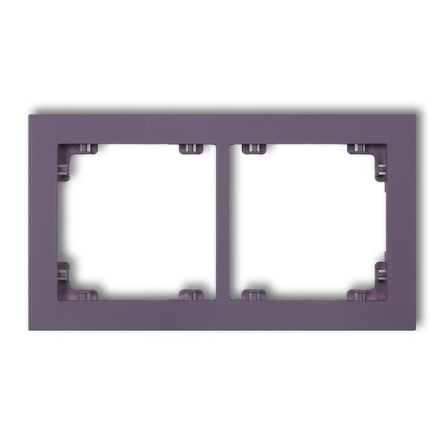 DECO Ramka uniwerstalna podwójna z tworzywa DECO Pastel Matt wrzosowy 50DR-2 KARLIK