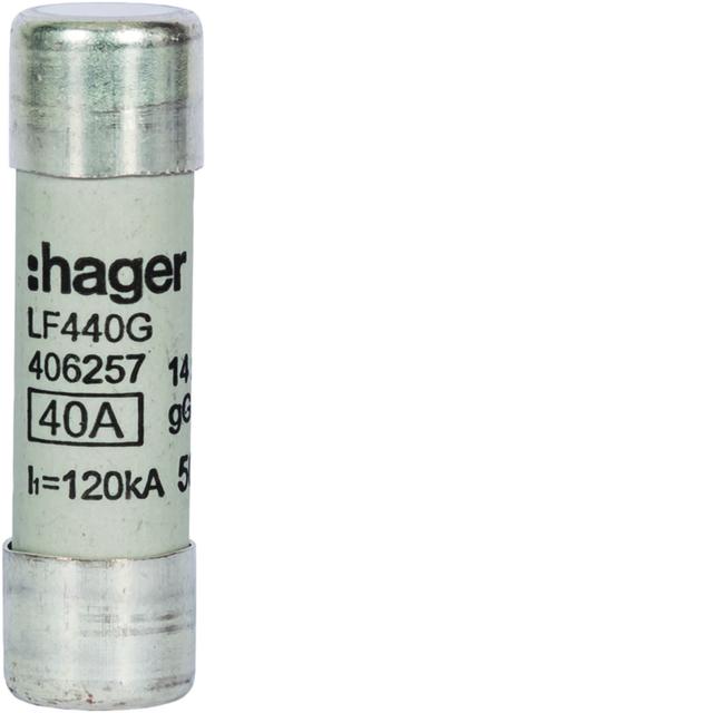 Wkładka bezpiecznikowa cylindryczna CH-14 14x51mm gG 40A 500VAC LF440G HAGER