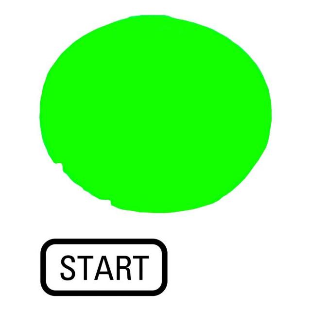 M22-XDL-G-GB1 Soczewka do przycisku 22mm płaska zielona z opisem /START/ 218328 EATON