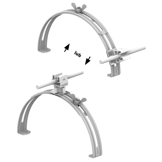 AN-15P/OG/S-N Uchwyt gąsior.rozsuw.Z-zatrz. H=3,5cm /OG/ szary