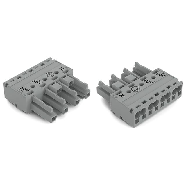 WINSTA MIDI gniazdo 4-biegunowe szare, kodowanie B