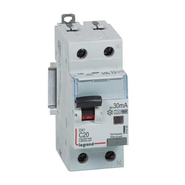 WYŁĄCZNIK RÓŻNICOWONADPRĄDOWY P 312 2P C 20A 30MA TYP F SERII DX3, Legrand