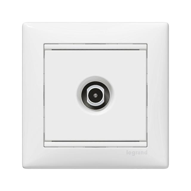 VALENA - GNIAZDO KOŃCOWE TV 2400MHZ 14 DB BIAŁE, Legrand