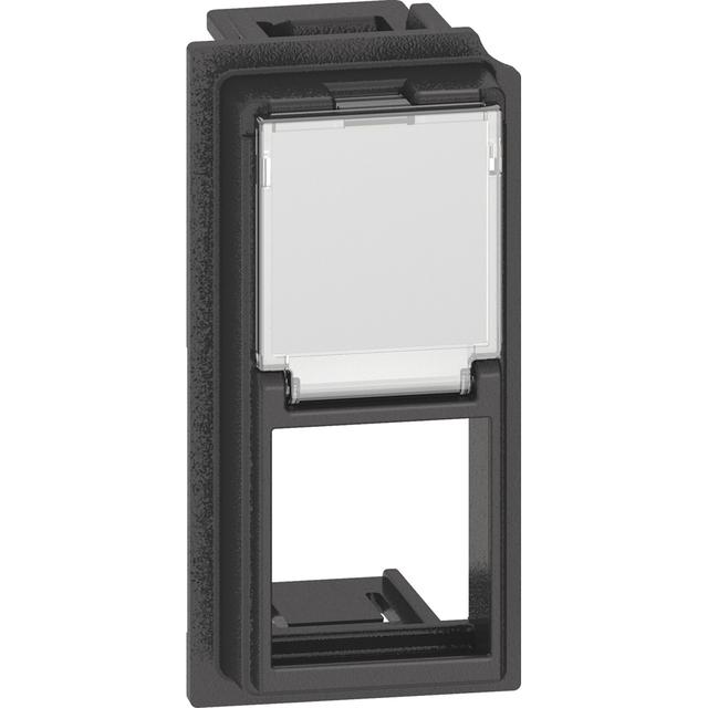 LIVING NOW - PLAKIETKA GNIAZDA RJ KEYSTONE - 1 MODUŁ - CZERŃ, Bticino