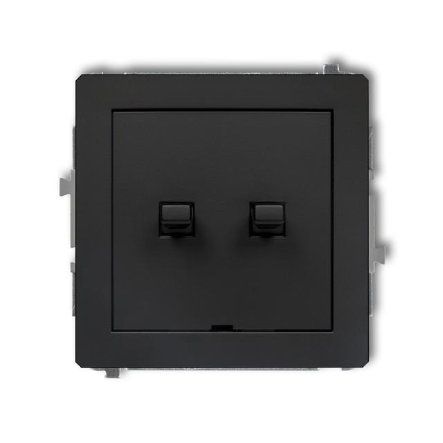 DECO Mechanizm łącznika jednobiegunowego ze schodowym w stylu amerykańskim (dwa klawisze bez piktogr