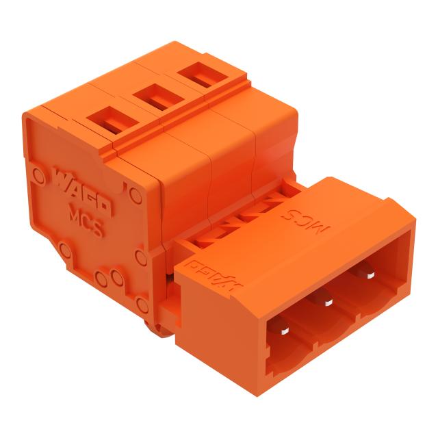 MCS-MIDI Classic wtyk 3-bieg. pomarańczowy raster 5,08 mm /100szt./ WAGO