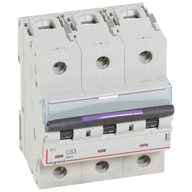 Wyłącznik Nadprądowy S323 C63 3P 63A 50Ka DX3 410167 LEGRAND