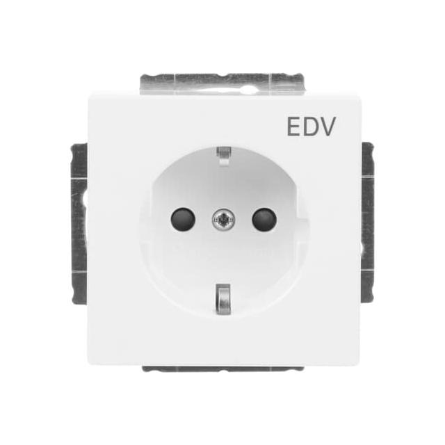 CARAT/FUTURE Gniazdo SCHUKO Z nadrukiem „EDV” Z szybkozłączami Z uziemieniem, 2P+E Z przesłonami bi 2CKA002013A5268 ABB