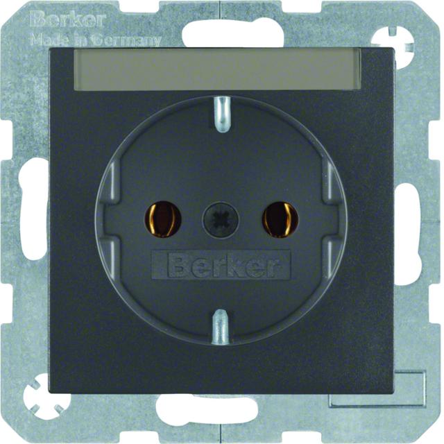 BERKER B.3/B.7 Gniazdo SCHUKO pole opisowe antracyt 47501606 HAGER