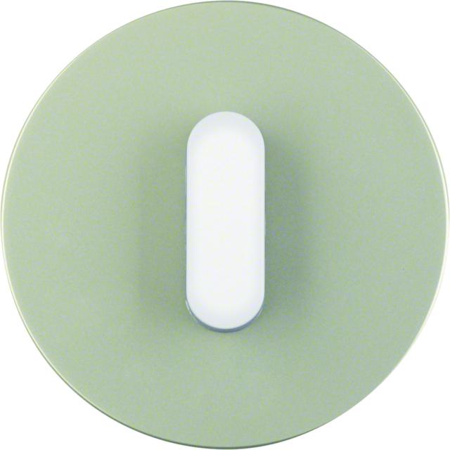 R.classic Płytka czołowa z pokrętłem do łącznika obr. stal szlachetna/biały