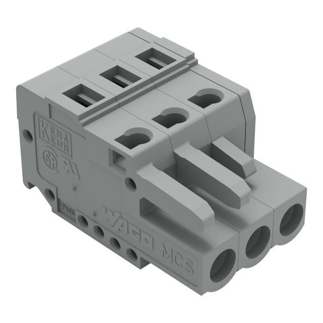 Gniazdo MCS‑MIDI Classic 3‑biegunowe szare raster 5mm 231‑103/026‑000 /100szt./ WAGO