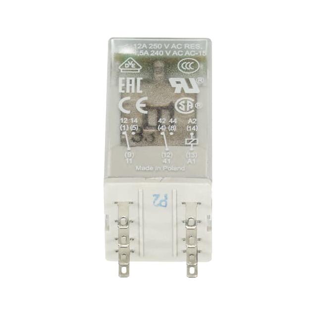 Przekaźnik CR-M012DC2L, A1-A2=12V DC, 2 styki c/o 250V/12A, LED 1SVR405611R4100 ABB