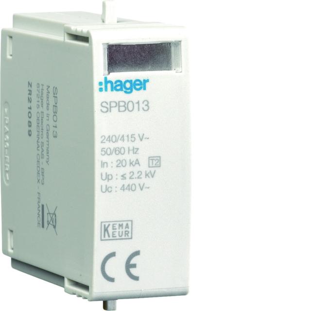 SPD Moduł T2 MOV 1P sieć IT In=20kA Up?2,2kV Uc=440V In=20kA Imax=40kA