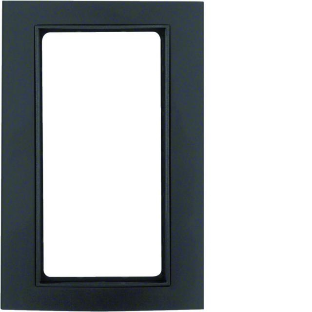 BERKER B.3 Ramka z dużym wycięciem aluminium czarna/antracyt 13093005 HAGER