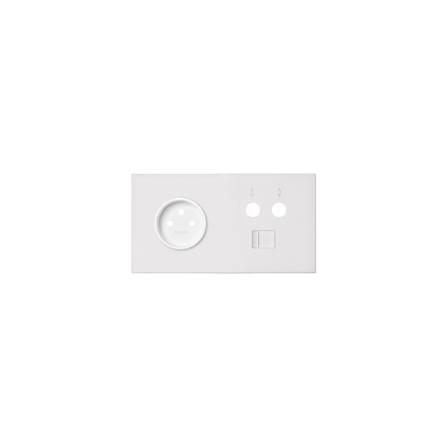 Simon 100 Panel 2-krotny: 1 gniazdo + 1 TV + 1 RJ45 biały mat 10020226-230 KONTAKT
