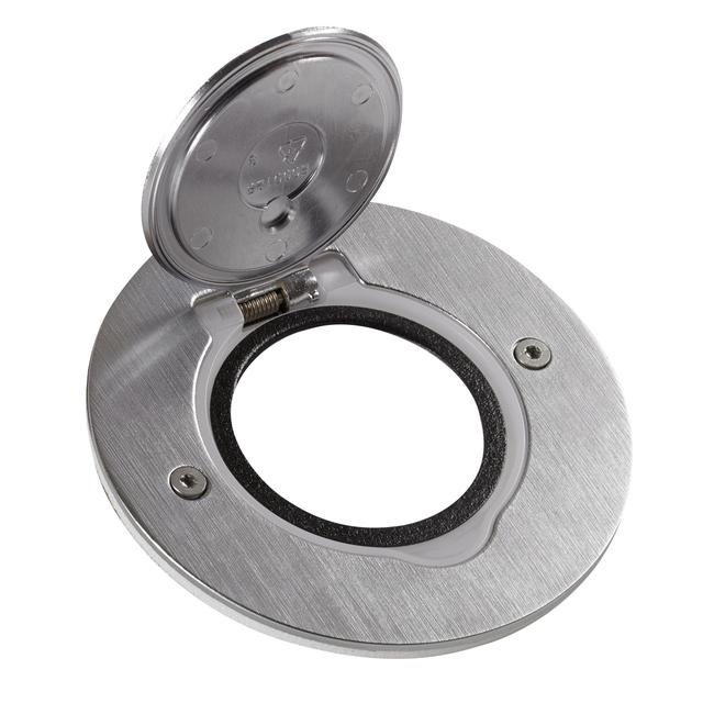 Pokrywa Gniazda Pojedyncza Okrągła Inox 089701 LEGRAND