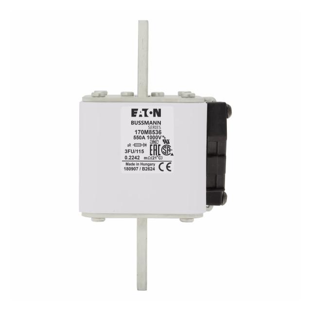 FUSE 550A 1000V 3FKE/115 AR UR Wkładka szybka 550A AC 1000V rozmiar 3 76x92x159 mm aR IEC, 170M8536