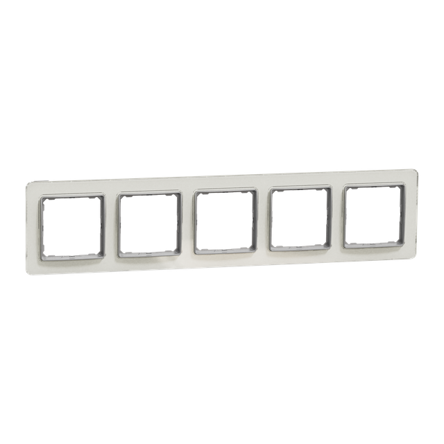 Sedna Design & Elements Ramka pięciokrotna szkło białe efekt szkła SDD360805 Schneider