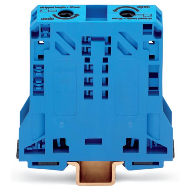 Złączka szynowa 2‑przewodowa 50mm2 niebieska 285‑154 WAGO