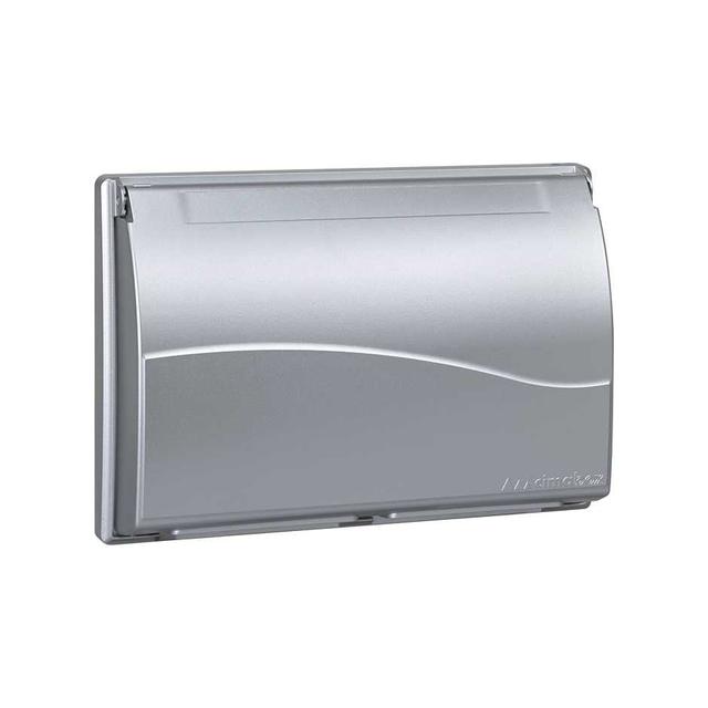 Simon Connect Ramka 3-modułowa do puszki SBM350 z pokrywą 6x K45 aluminium SBMT302/8 KONTAKT