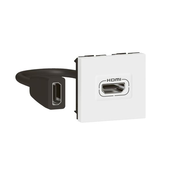 Gniazdo Mosaic HDMI 2-modułowe białe, Legrand