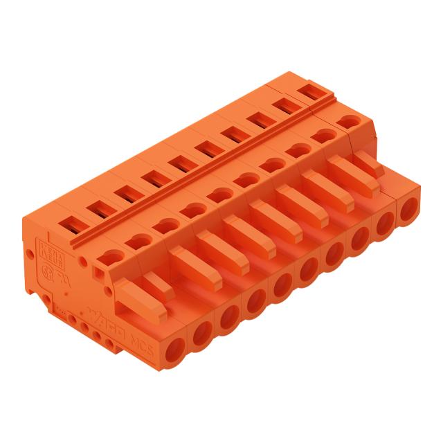 MCS-MIDI Classic gniazdo 10-bieg. pomarańczowe raster 5,08 mm /50szt./ WAGO