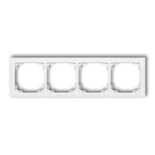 DECO Ramka poczwórna z tworzywa DECO Soft biały mat 25DRSO-4 KARLIK